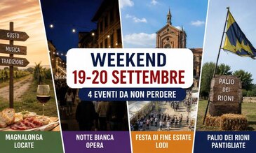 Cosa fare nel weekend del 19-20 settembre 