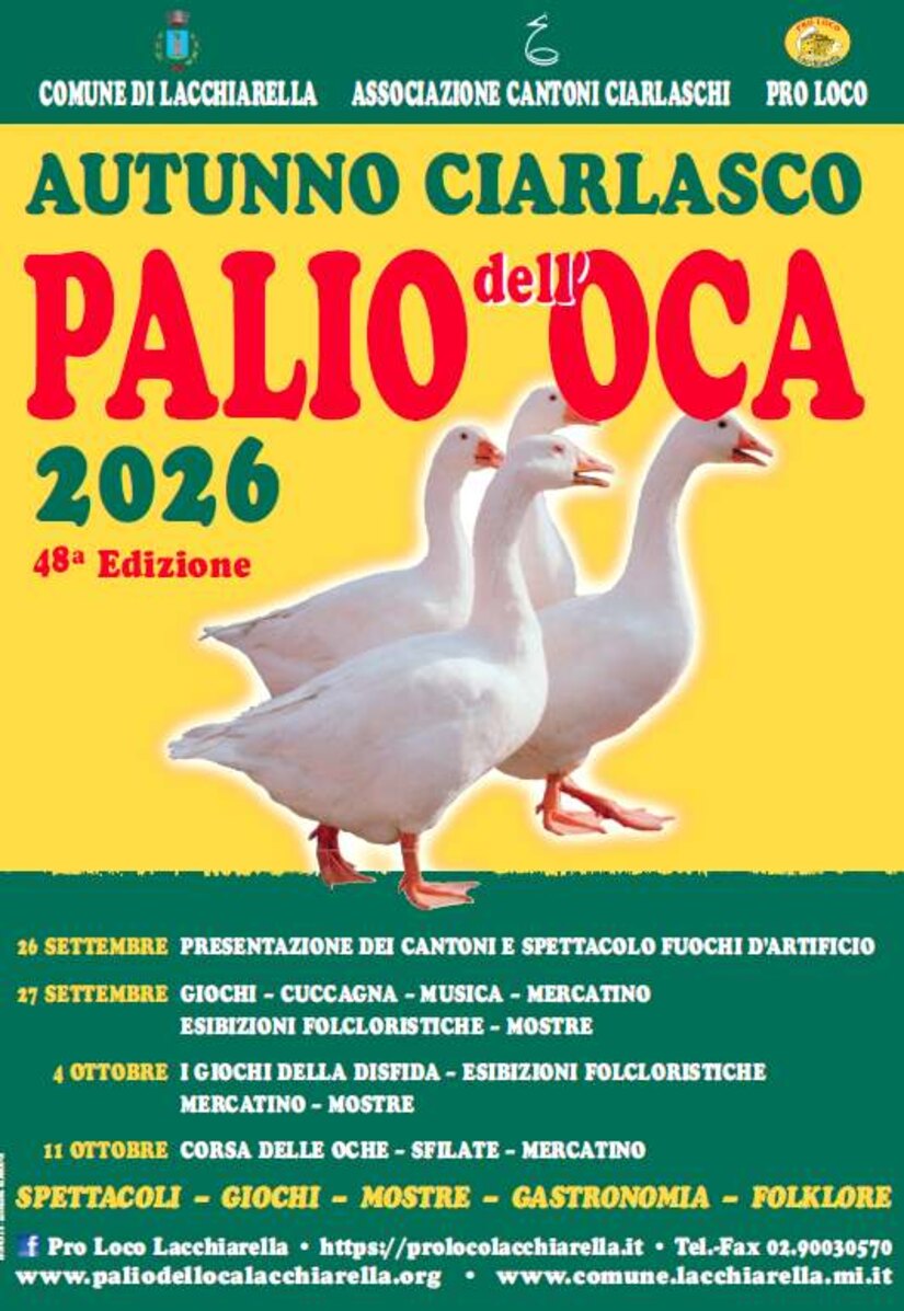 Autunno Ciarlasco e Palio dell'Oca 2026 