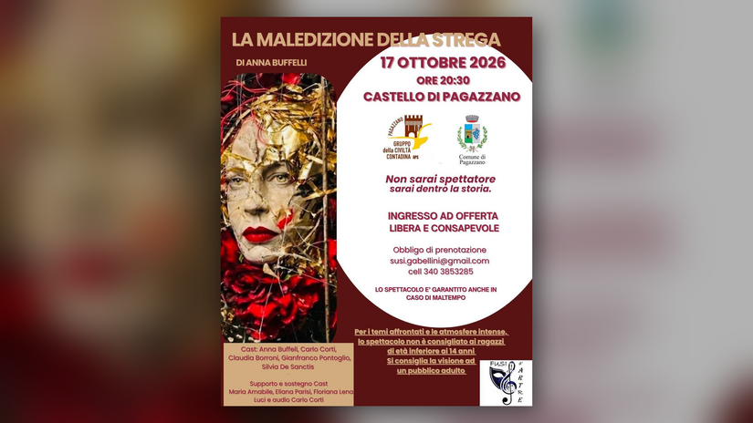 La locandina di La maledizione della strega al Castello di Pagazzano 