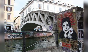 Un murale dedicato ad Alda Merini sui Navigli 
