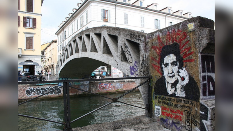 Un murale dedicato ad Alda Merini sui Navigli 
