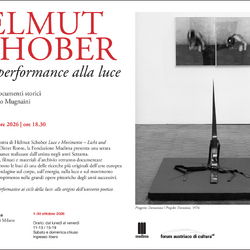 L'invito alla serata sulle performance di Helmut Schober alla Fondazione Mudima 