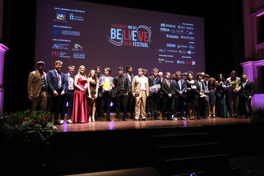 I premiati della nona edizione del Believe Film Festival al Teatro Ristori di Verona 