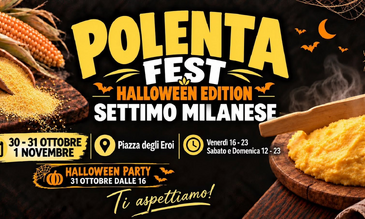 La grafica della Polenta Fest Halloween Edition a Settimo Milanese 