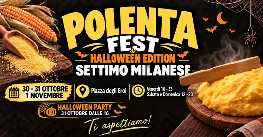 La grafica della Polenta Fest Halloween Edition a Settimo Milanese 