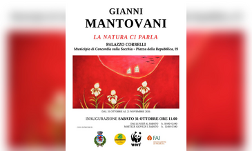 La locandina della mostra «La natura ci parla» di Gianni Mantovani 