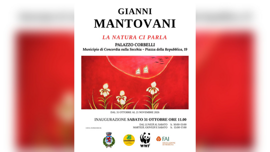 La locandina della mostra «La natura ci parla» di Gianni Mantovani 