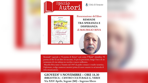 La locandina della presentazione di «Remiade» di Maurilio Riva 