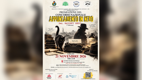 La locandina della premiazione di Appuntamento in Nero 