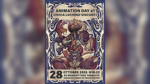 La locandina di Animation Day #1, illustrazione di Giuliano De Caprio 