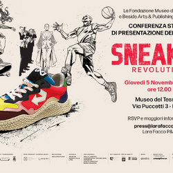 La grafica di «Sneaker Revolution» al Museo del Tessuto di Prato 