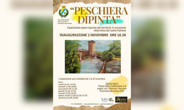 La locandina della mostra «Peschiera dipinta» allo Spazio Agorà 