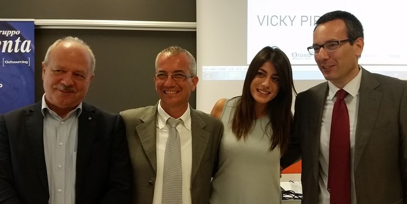 Andronaco VP Federmanager, Castelletti Presidente Federmanager Lombardia, Viky Piria, Fontana Coordinatore Giovani Federmanager 