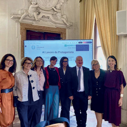 Il gruppo Minerva con il presidente Quercioli 