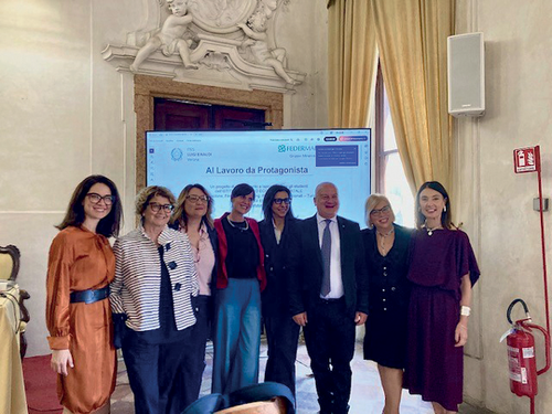 Il gruppo Minerva con il presidente Quercioli 