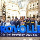 Countdown Eurovolley 2026 in Galleria Vittorio Emanuele II a Milano 