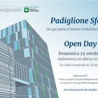 La locandina dell'Open Day al Padiglione Sforza del Policlinico di Milano 