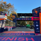 Il traguardo della maratona di New York a Central Park 