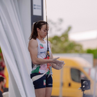 Un'azzurra della nazionale italiana di arrampicata sportiva 