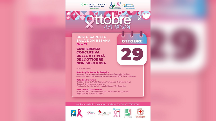 La locandina della conferenza sulla prevenzione oncologica a Busto Garolfo 