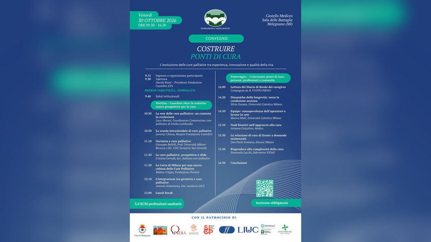 Il programma del convegno «Costruire ponti di cura» al Castello Mediceo di Melegnano 