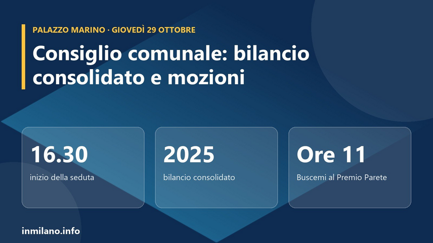 Palazzo Marino, il programma della giornata del 29 ottobre 