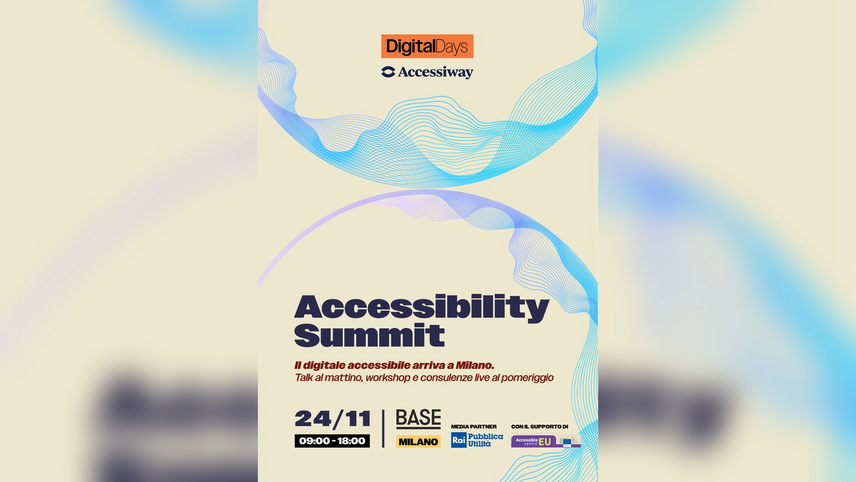 La locandina dell'Accessibility Summit 2026 a BASE Milano 