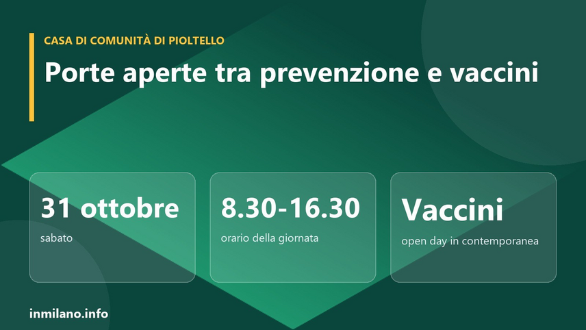 Porte aperte alla Casa di Comunità di Pioltello sabato 31 ottobre 