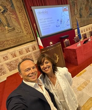 Marco Guazzoni, Presidente del Forum della Meritocrazia e Maria Cristina Origlia 
